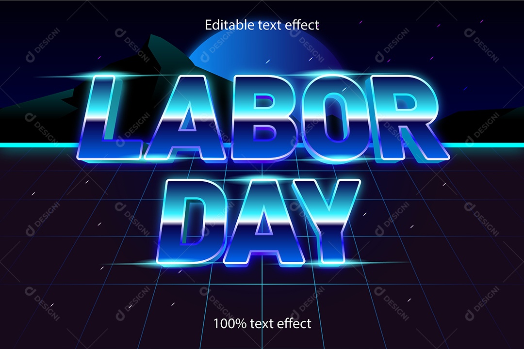 Efeito de Texto Ilustração Vetor EPS Editável