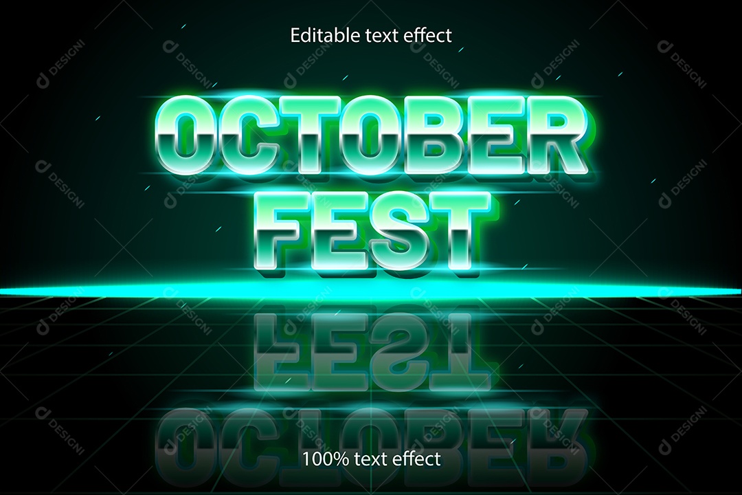 Efeito de Texto Ilustração Vetor EPS Editável