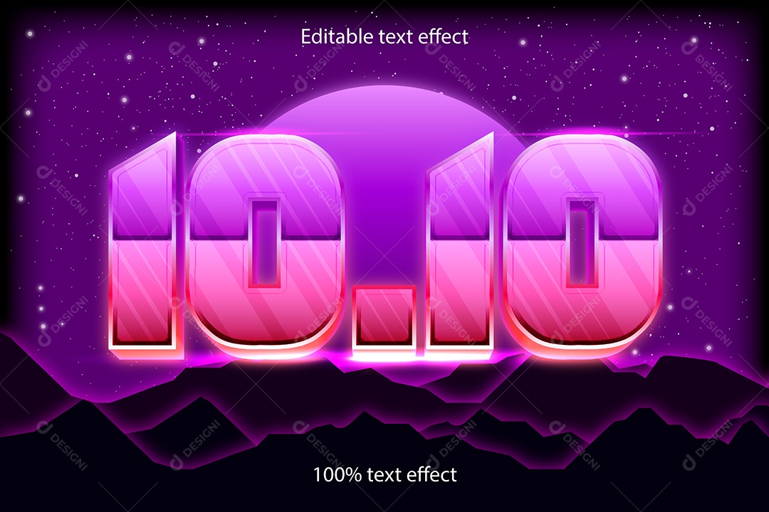 Efeito de Texto Ilustração Vetor EPS Editável