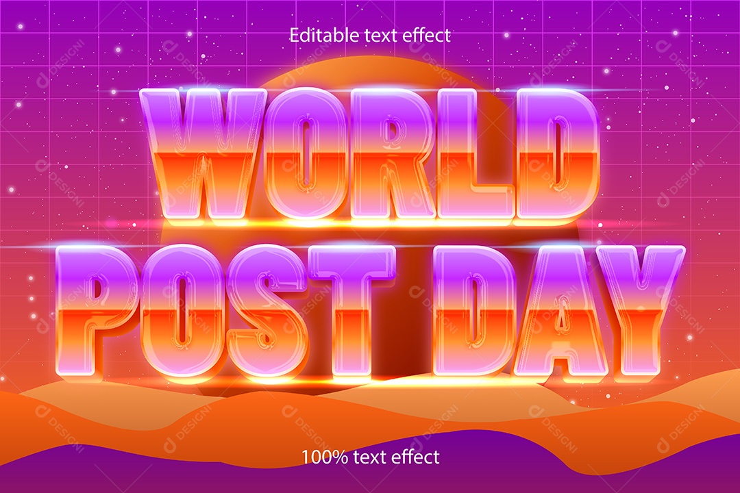 Efeito de Texto Ilustração Vetor EPS Editável