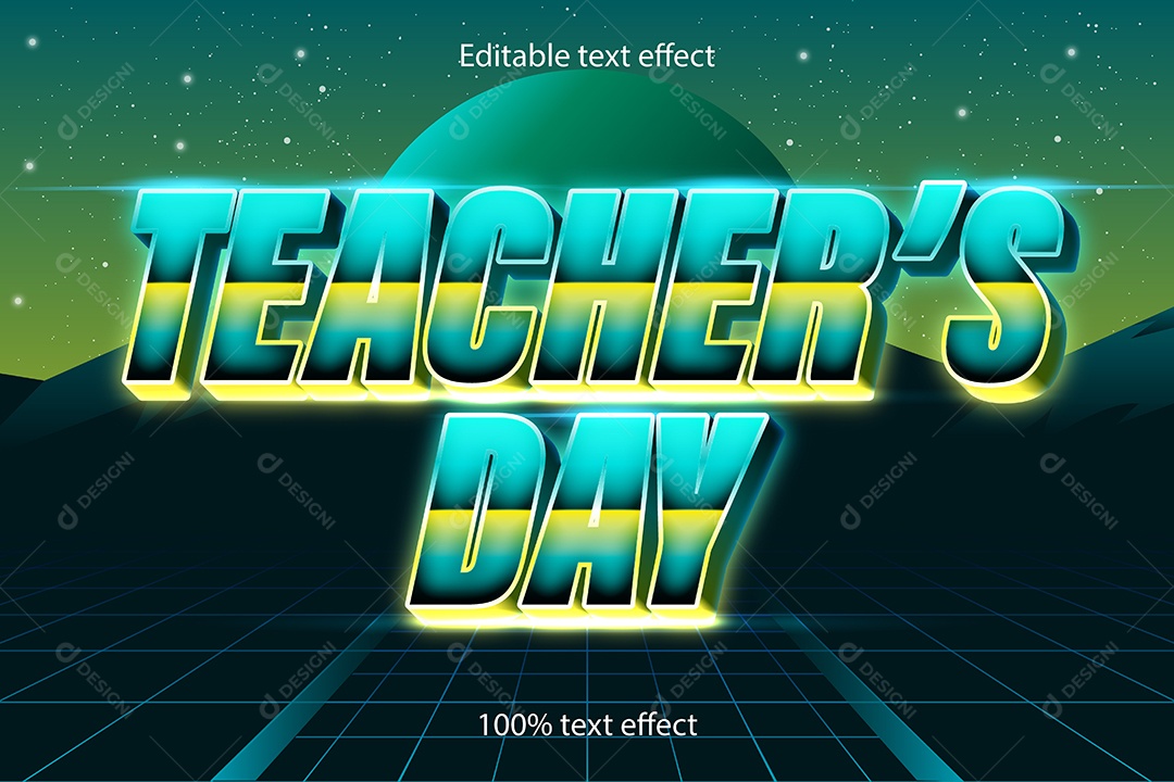 Efeito de Texto Ilustração Vetor EPS Editável