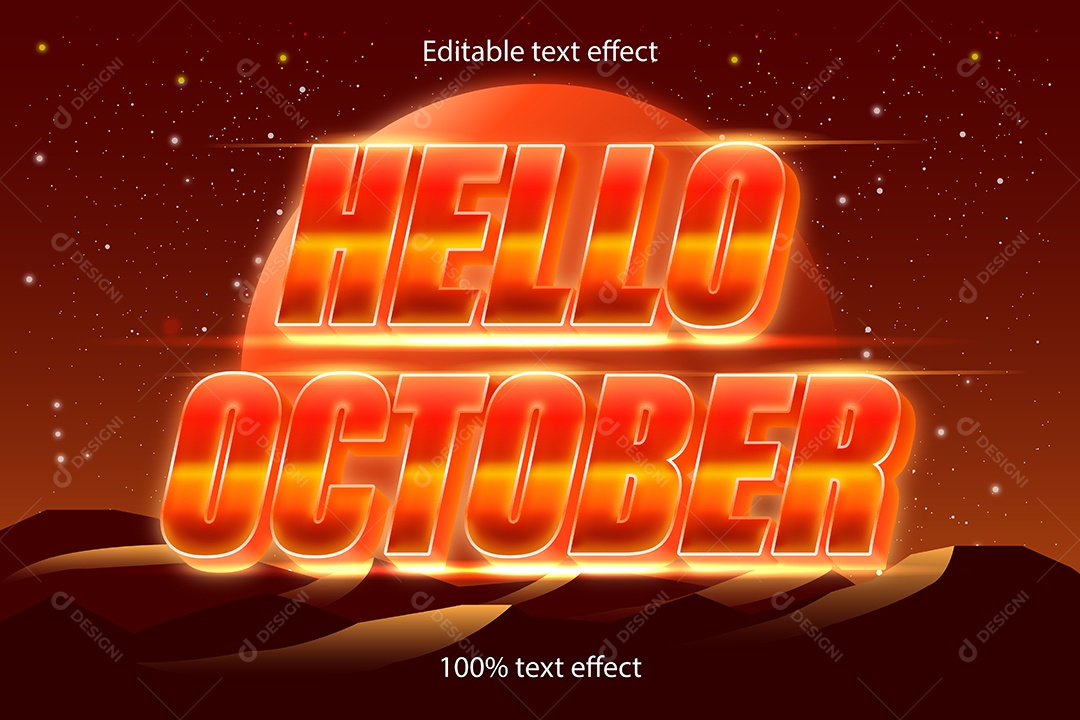 Efeito de Texto Ilustração Vetor EPS Editável