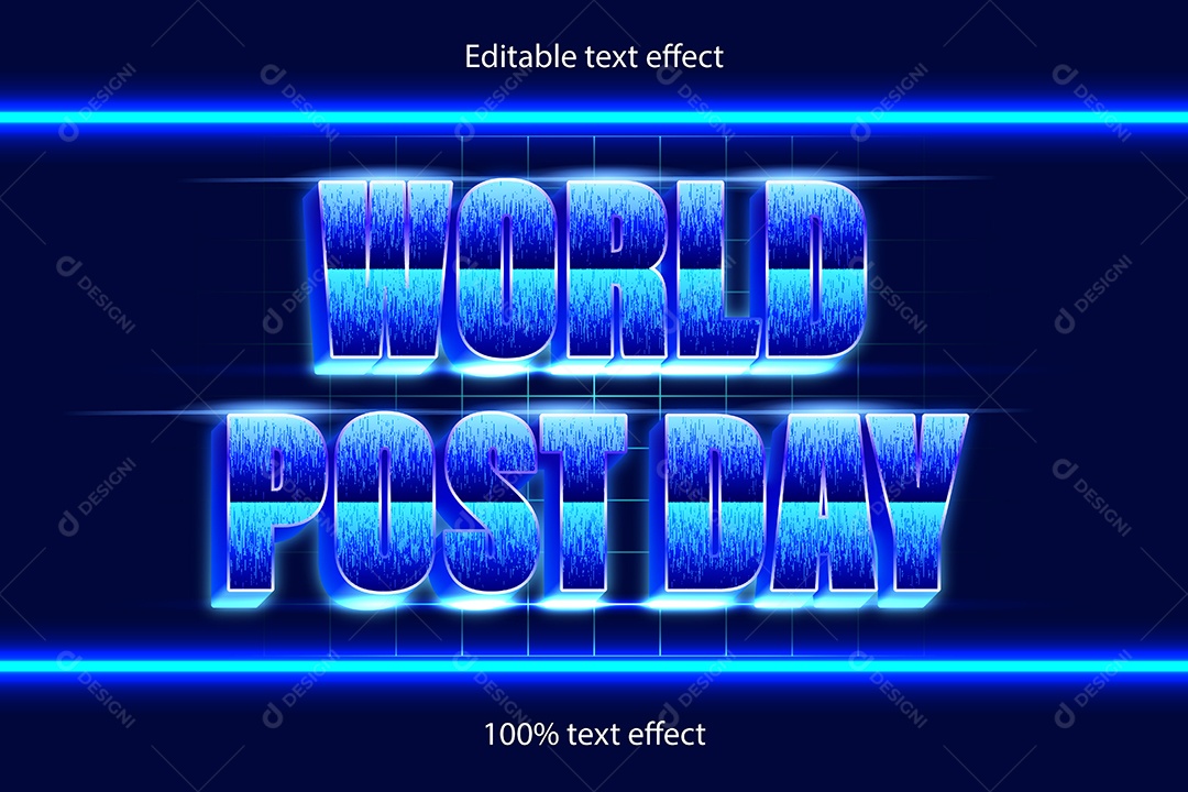 Efeito de Texto Ilustração Vetor EPS Editável