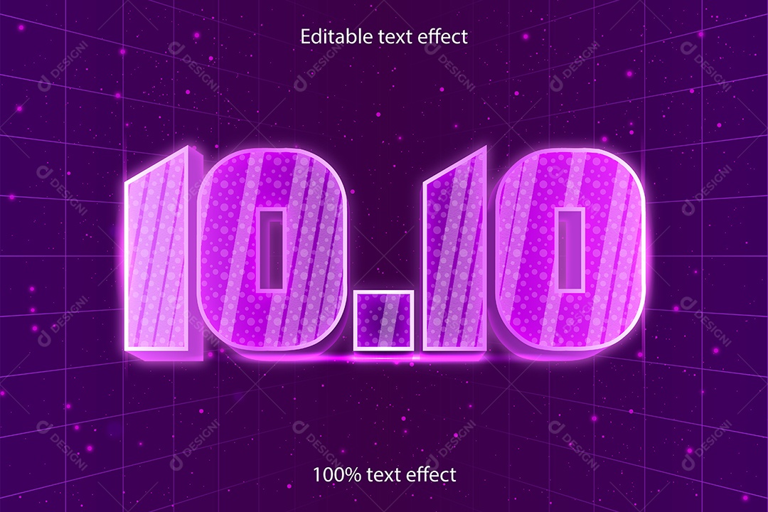 Efeito de Texto Ilustração Vetor EPS Editável