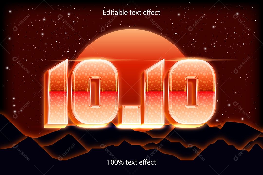 Efeito de Texto Ilustração Vetor EPS Editável