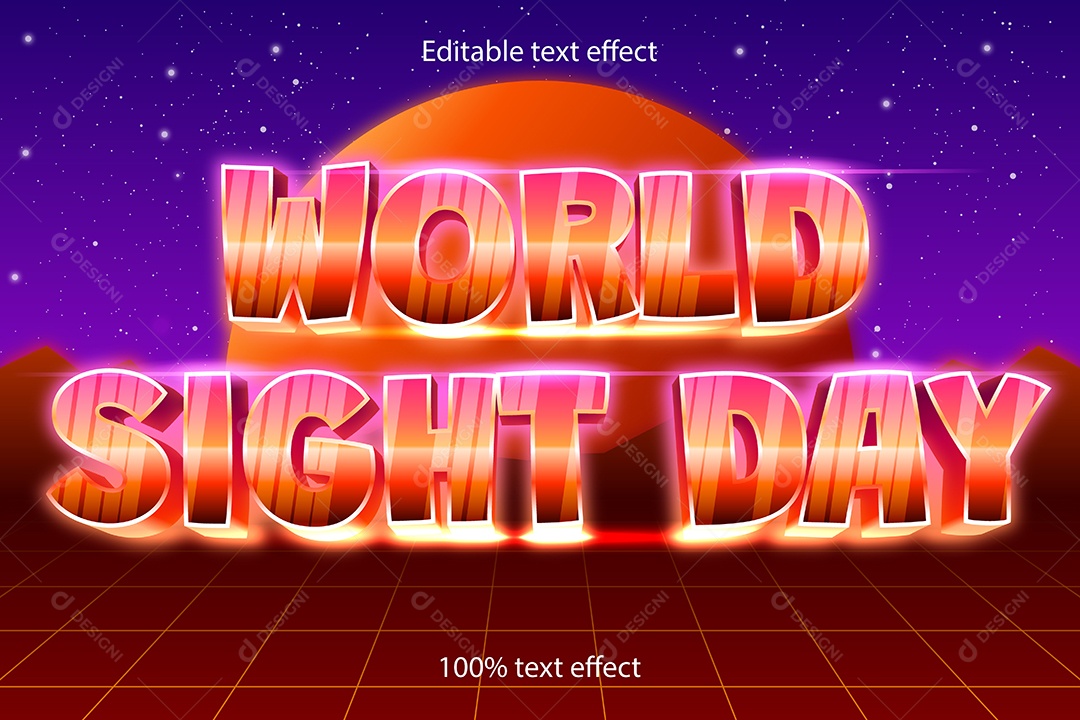 Efeito de Texto Ilustração Vetor EPS Editável