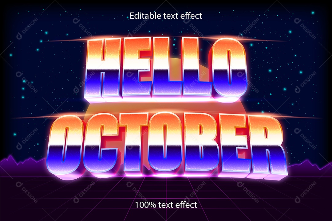 Efeito de Texto Ilustração Vetor EPS Editável