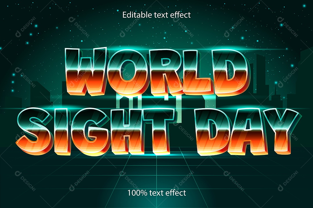 Efeito de Texto Ilustração Vetor EPS Editável