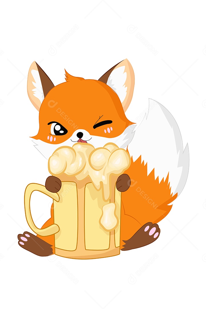 Raposa Animal Ilustração Vetor EPS + AI