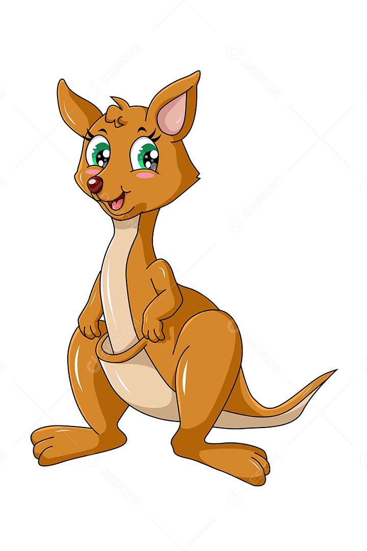 Canguru Animal Ilustração Vetor EPS + AI