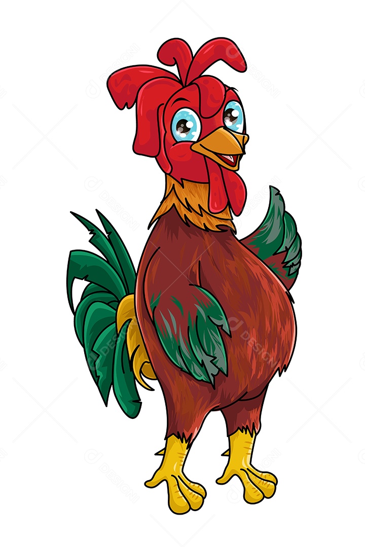 Galo Animal Ilustração Vetor EPS + AI