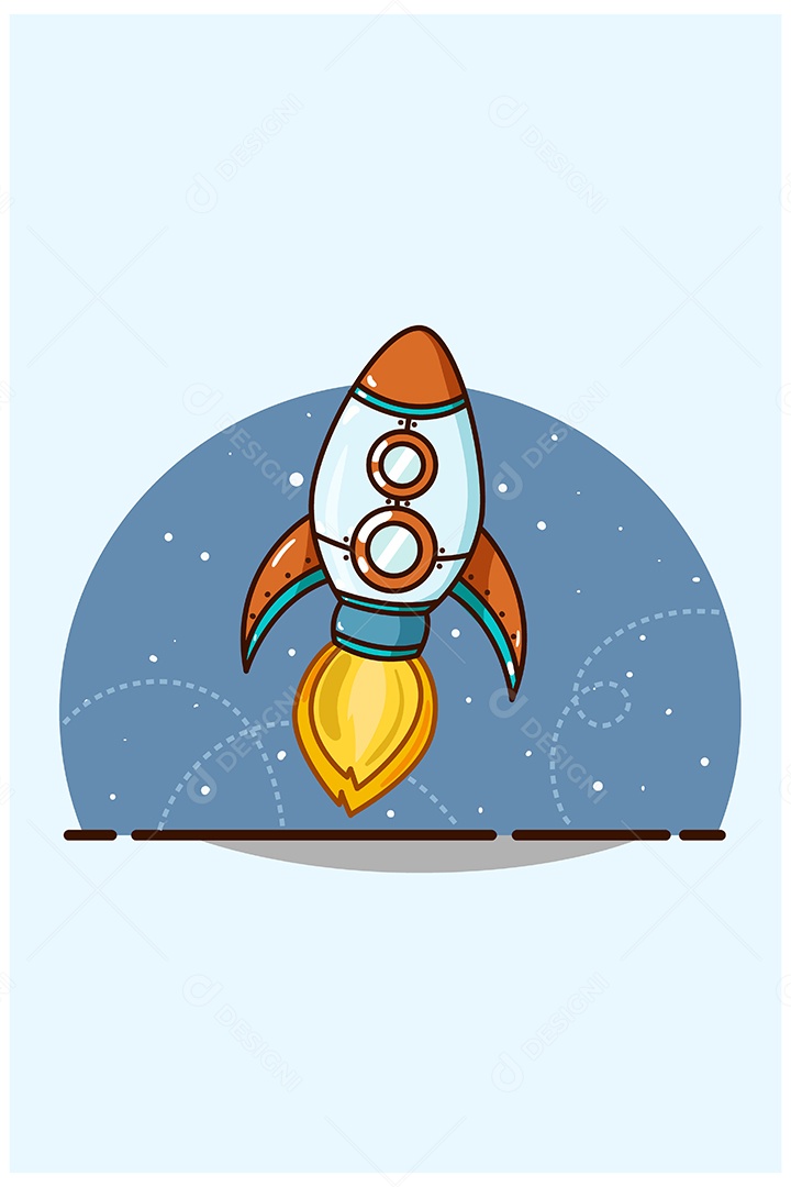 Foguete Ilustração Vetor EPS + AI