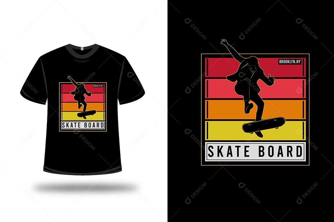 Camiseta Skate Vetor EPS