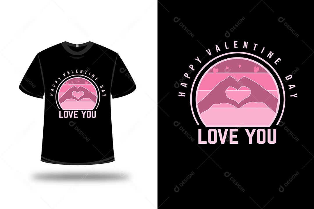 Camiseta Amo Você Vetor EPS