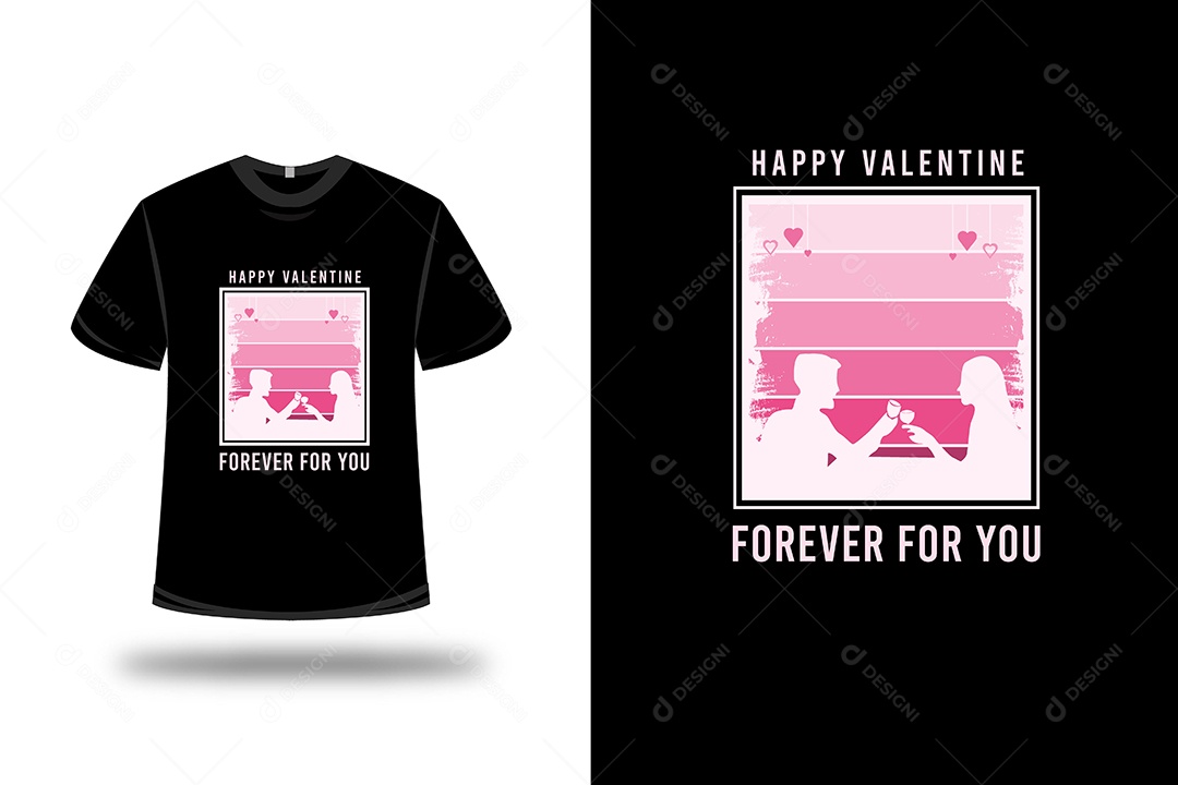 Camiseta Feliz dia dos Namorados Vetor EPS