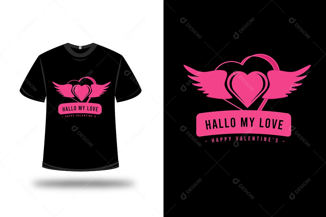 Camiseta Olá Meu Amor Vetor EPS