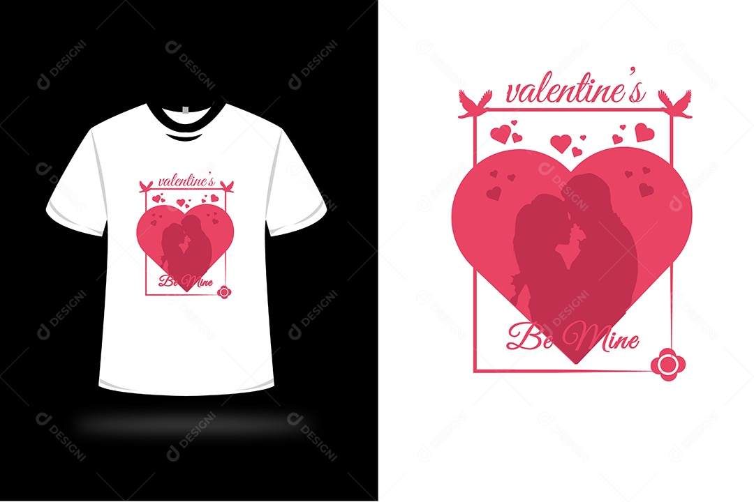 Camiseta Feliz dia dos Namorados Vetor EPS