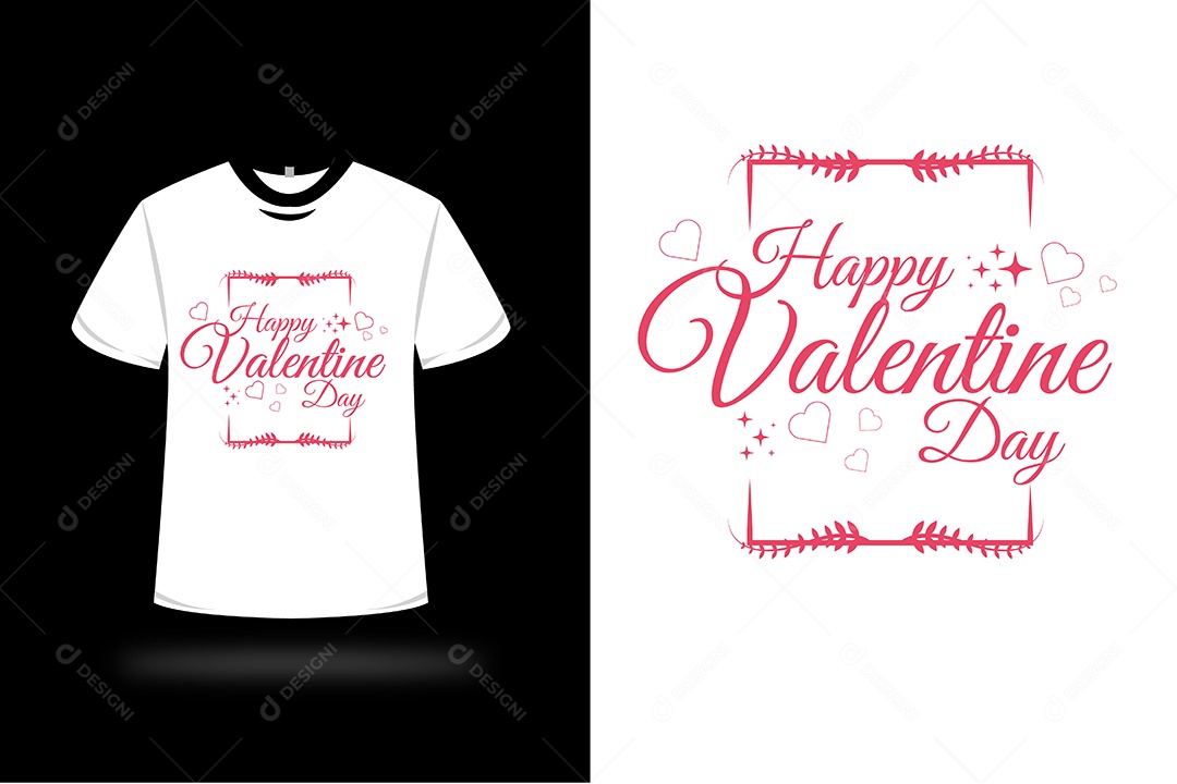 Camiseta Feliz dia dos Namorados Vetor EPS