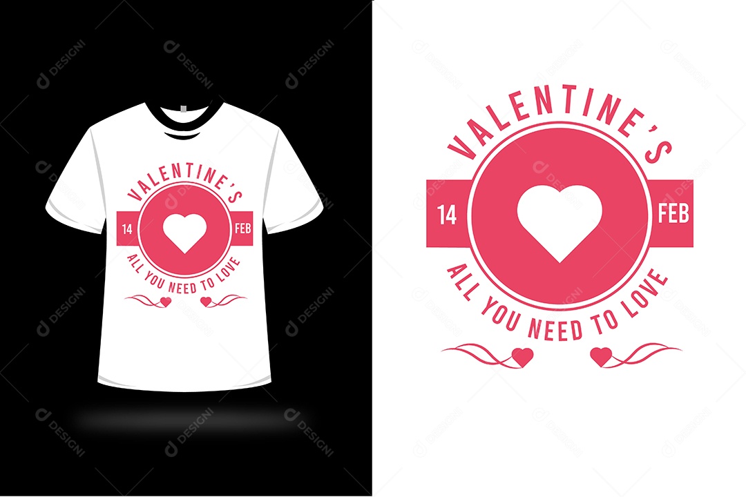 Camiseta dia dos Namorados Vetor EPS