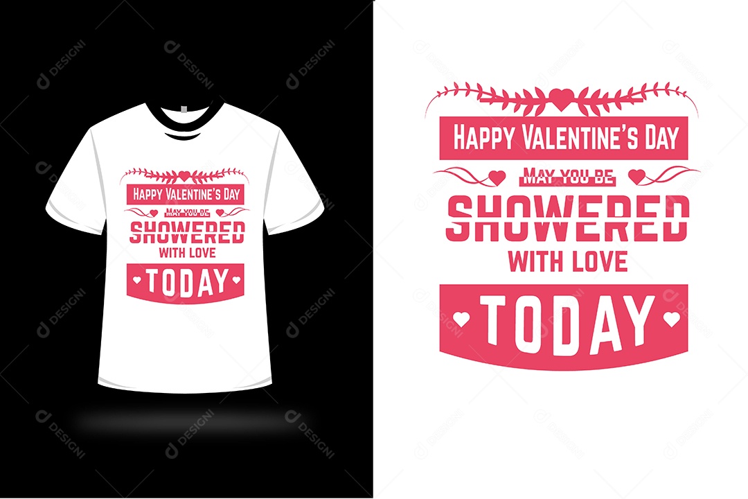 Camiseta Feliz dia dos Namorados Vetor EPS