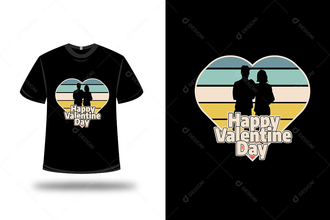 Camiseta Feliz dia dos Namorados Vetor EPS