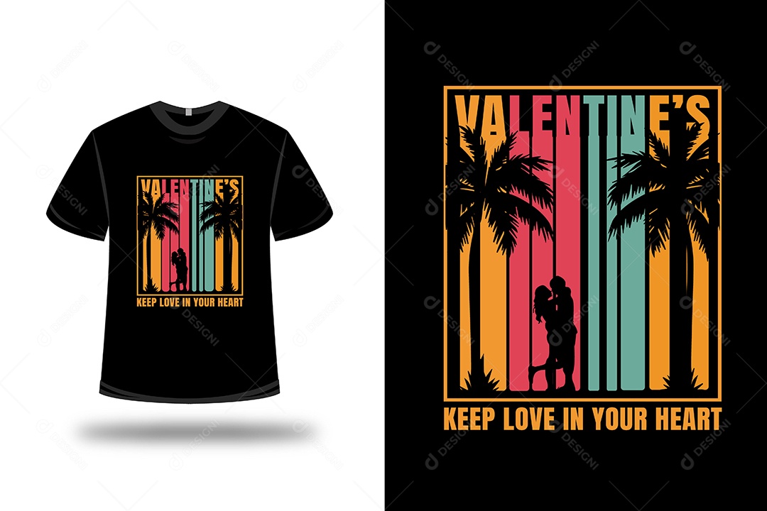 Camiseta dia dos Namorados Vetor EPS