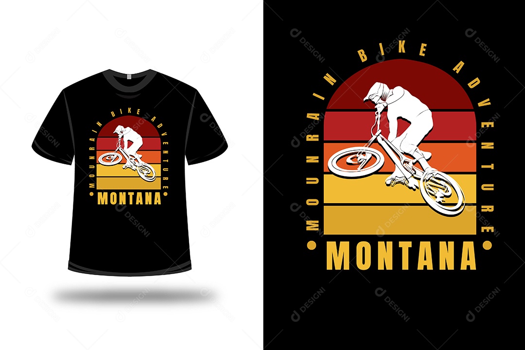 Camiseta Bicicleta de Montanha Vetor EPS