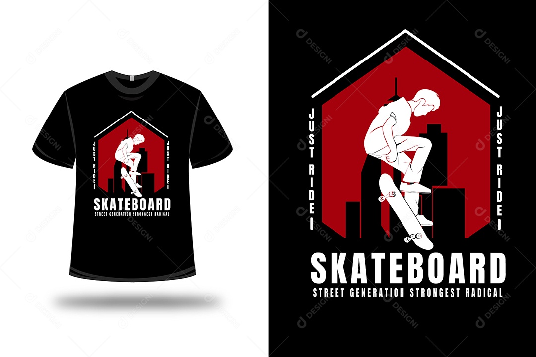Camiseta Skate Vetor EPS