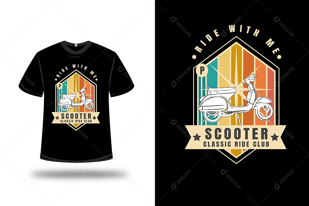 Camiseta Lambreta Vetor EPS