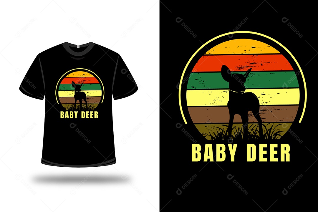 Camiseta Filhote de Veado Vetor EPS