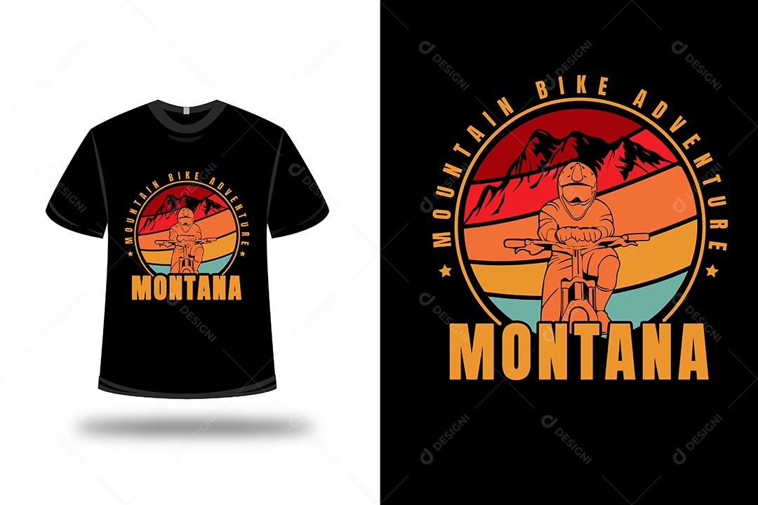 Camiseta Bicicleta de Montanha Vetor EPS