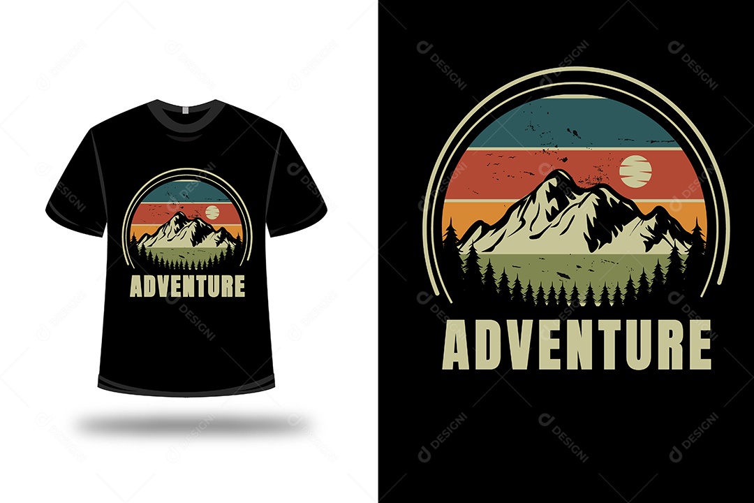 Camiseta Aventura Vetor EPS