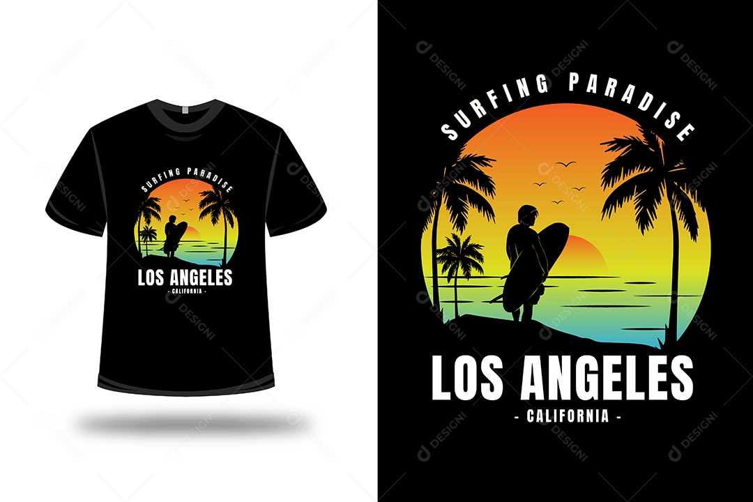 Camiseta Paraíso do Surf Vetor EPS