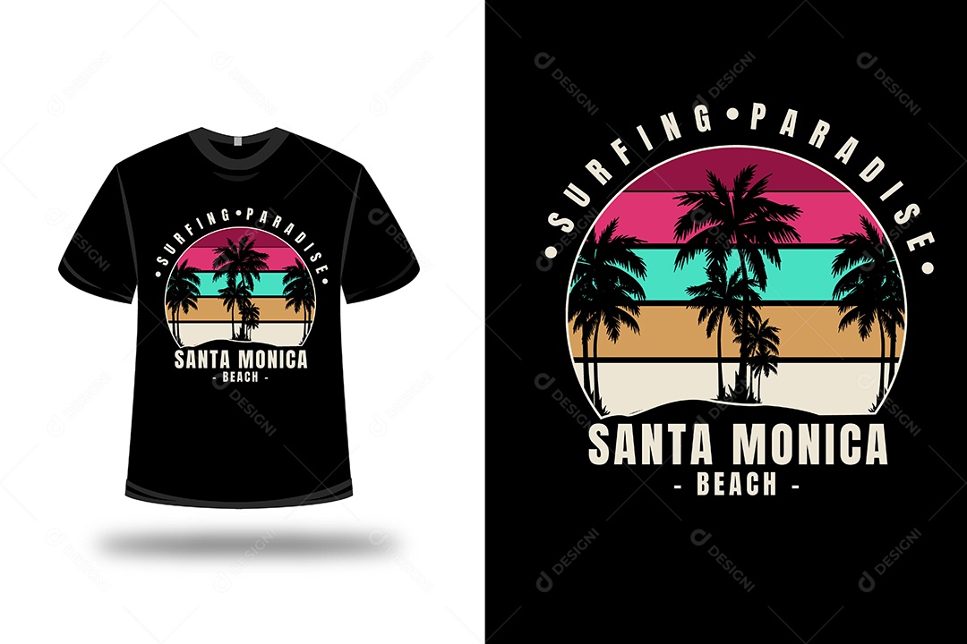 Camiseta Paraíso do Surf Vetor EPS