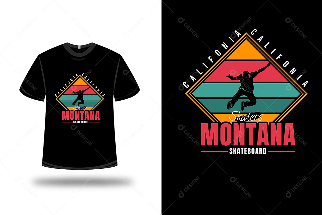 Camiseta Skate Vetor EPS