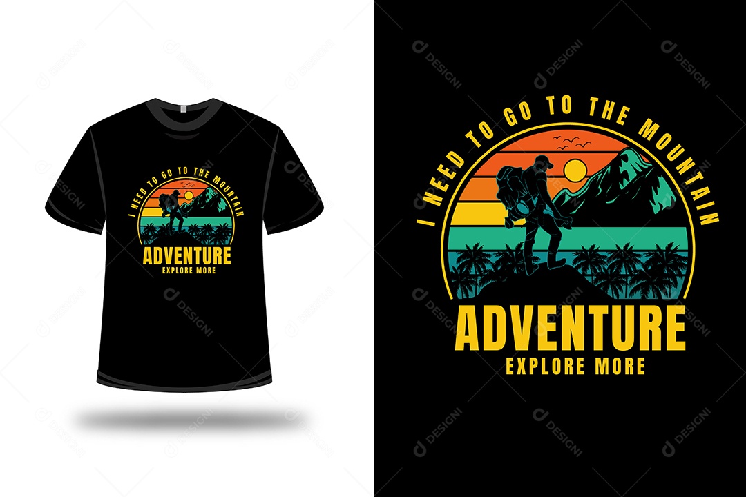 Camiseta Aventura Vetor EPS