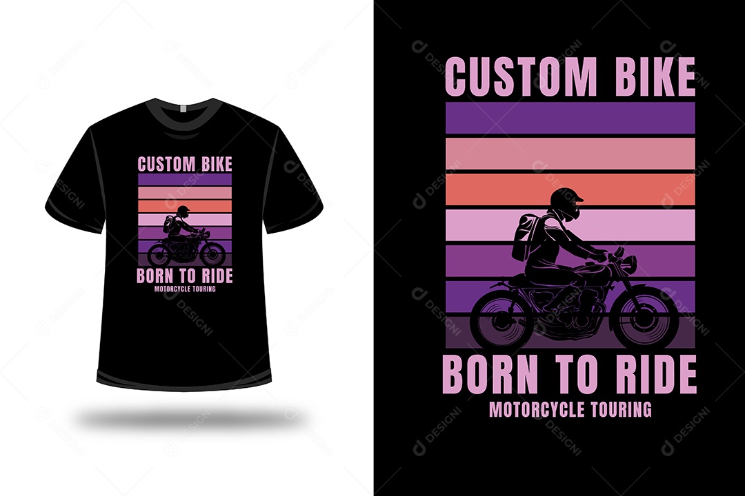 Camiseta Passeio de Moto Vetor EPS