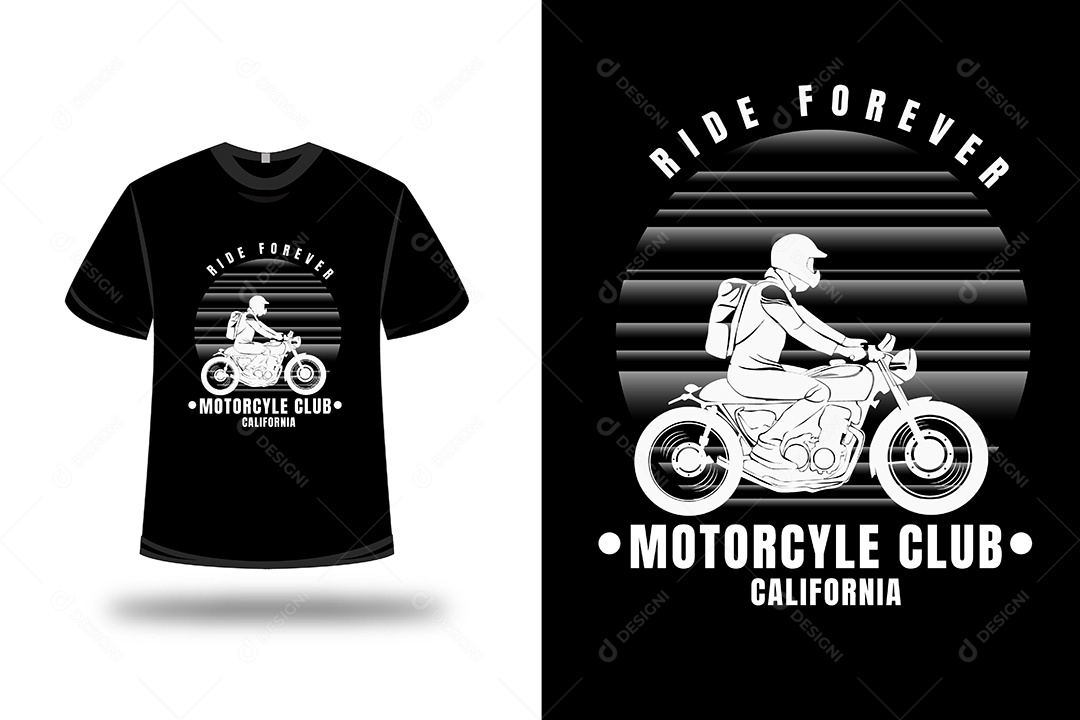 Camiseta Moto Clube Vetor EPS
