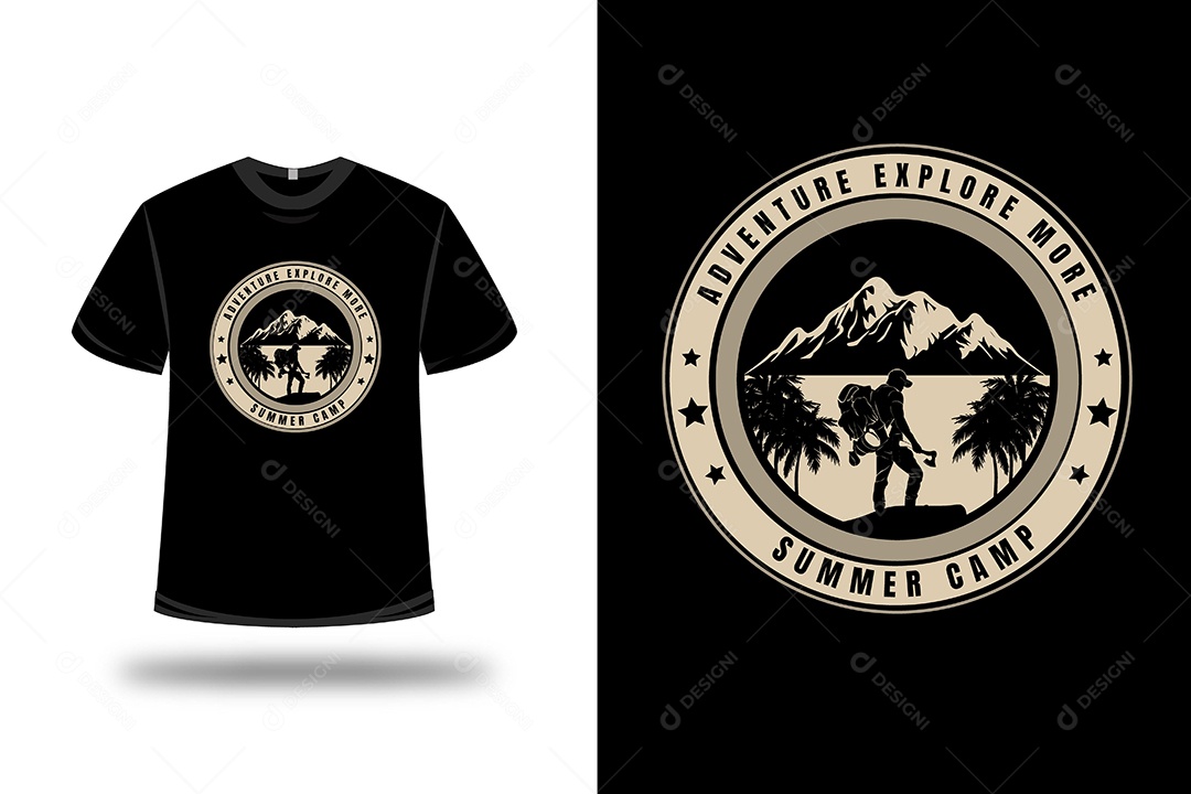 Camiseta Acampamento de Verão Vetor EPS