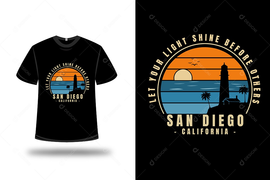 Camiseta Deixe sua Luz Brilhar Vetor EPS