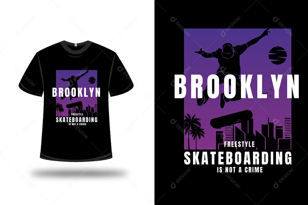 Camiseta Skate  Vetor EPS