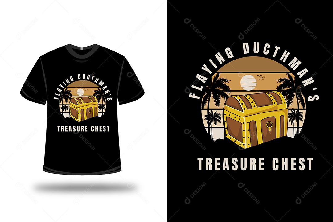 Camiseta Baú de Tesouro Vetor EPS