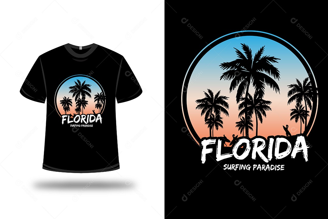 Camiseta Paraíso do Surf  Vetor EPS