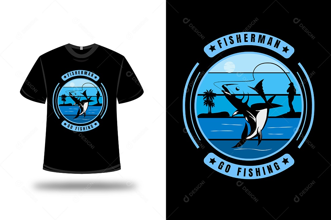 Camiseta Pescador  Vetor EPS