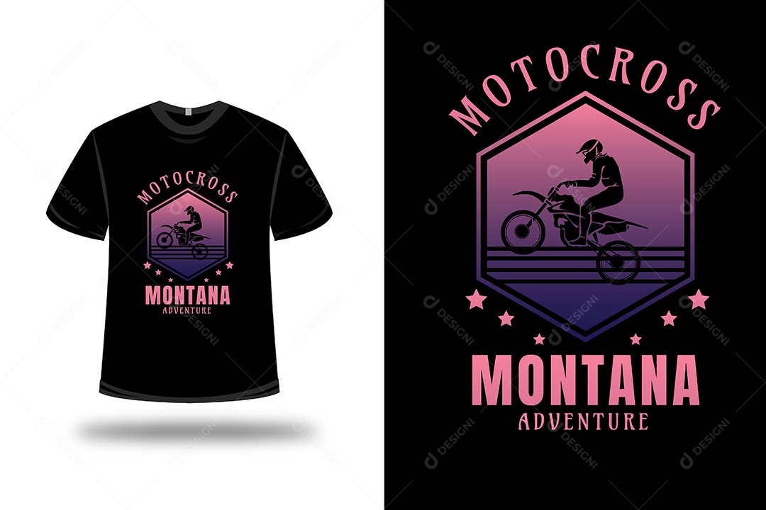 Camiseta Aventura de Motocross Vetor EPS