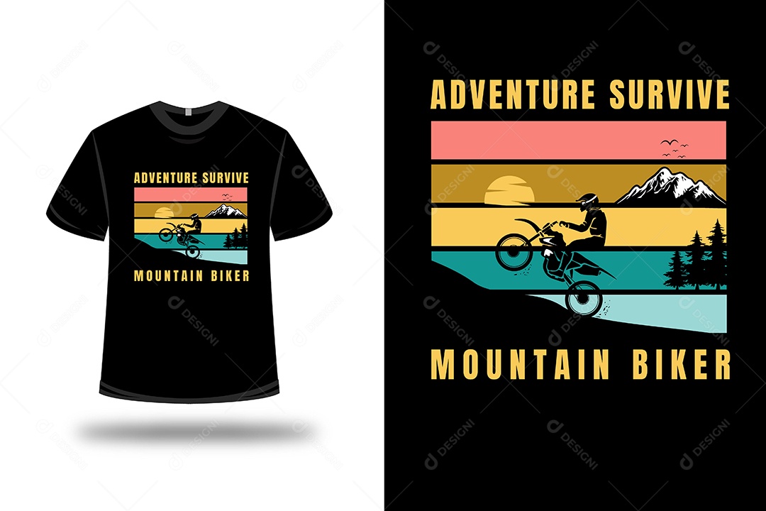 Camiseta Ciclista de Montanha Vetor EPS