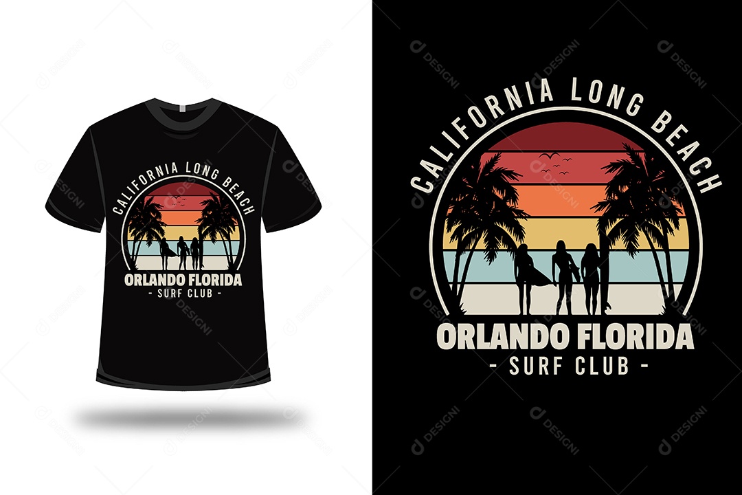 Camiseta Clube de Surf Vetor EPS