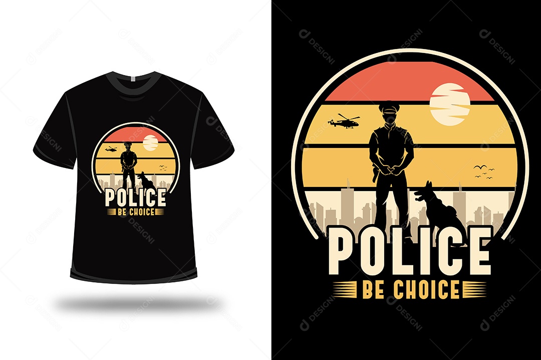 Camiseta Polícia de Escolha Vetor EPS