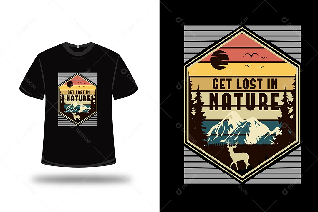 Camiseta Perca-se na Natureza Vetor EPS