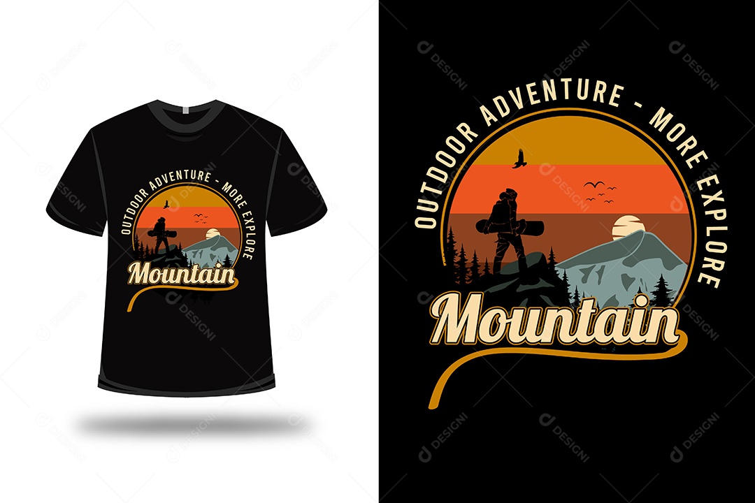 Camiseta Aventura ao ar Livre Vetor EPS